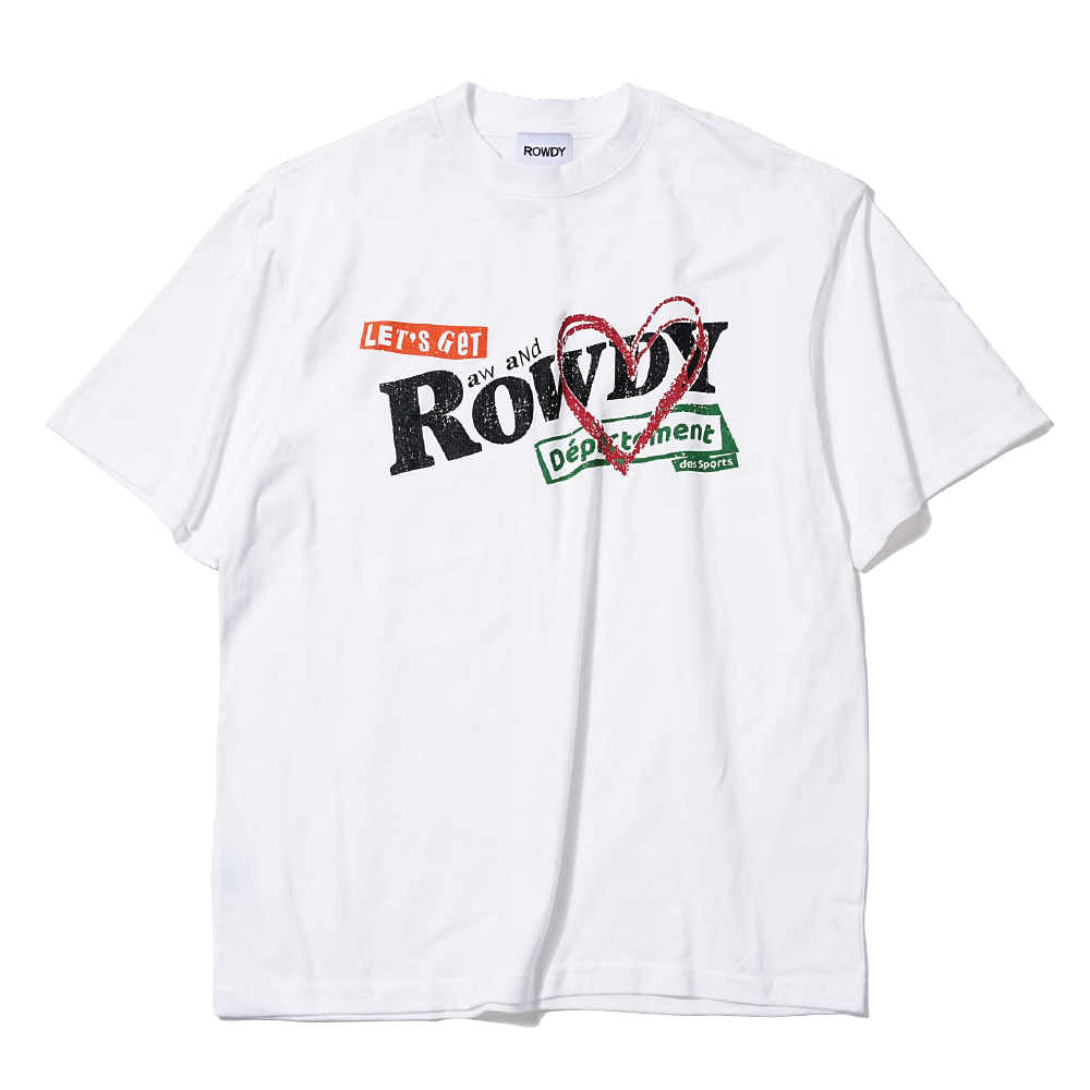 Lets get rowdy T-Shirt_White - OCO, 브랜드 편집샵 오씨오