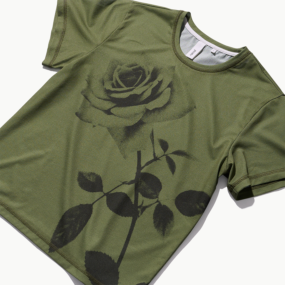 Rose Printed T-shirt - Green