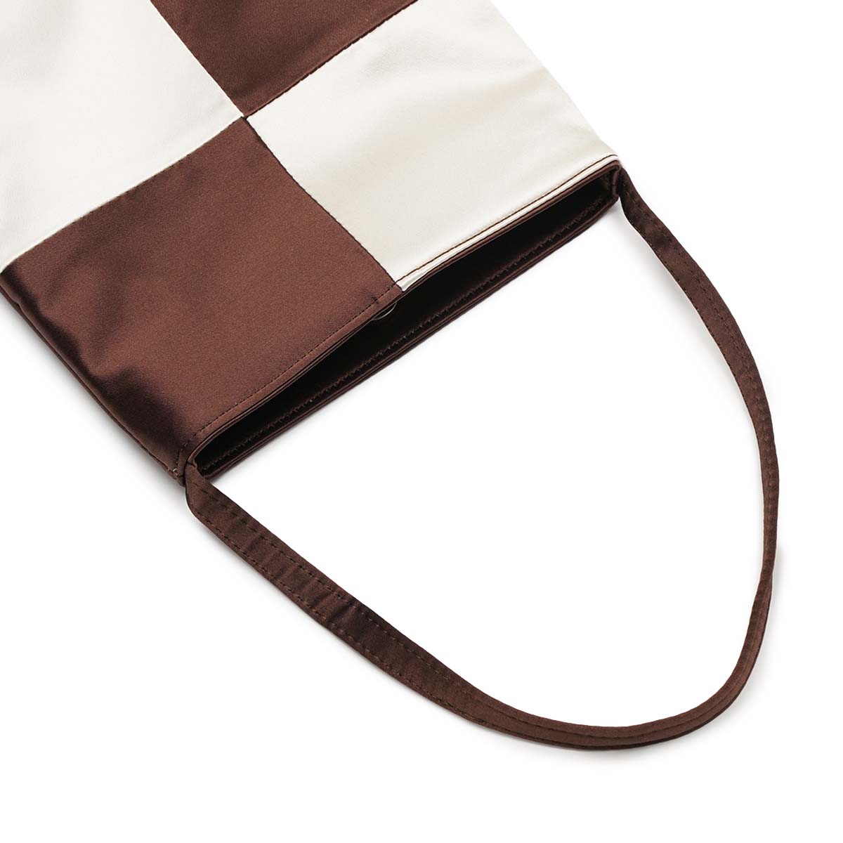 トートバッグ hai Vera Checkerboard Bag (Brown & Ivory) 하이(Hai) | 하이 hai Vera Checkerboard bag (brown & ivory