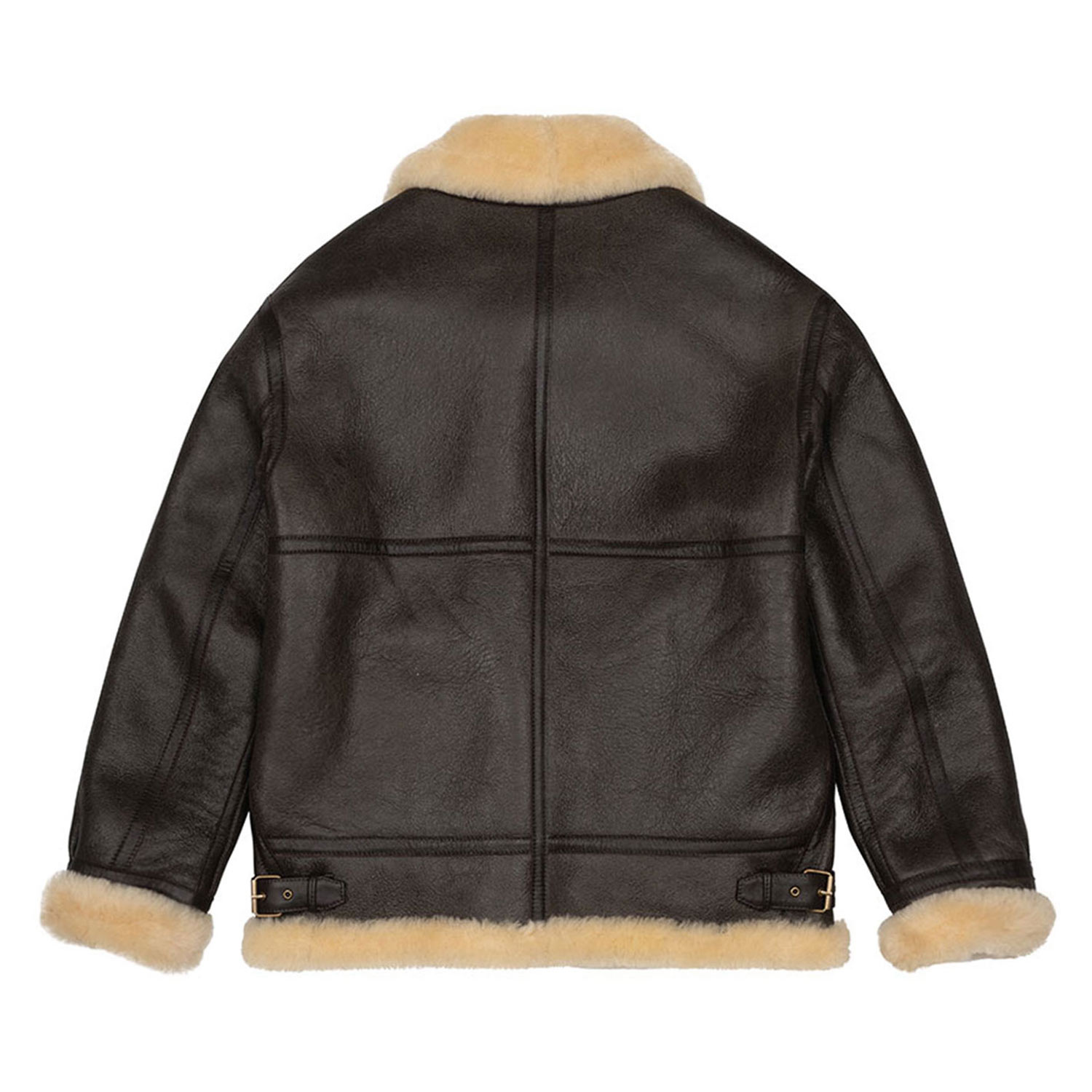 B-3 REAL MOUTON JACKET (BROWN)