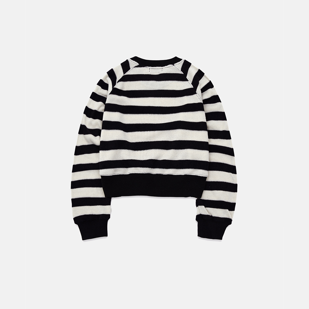 W)Mingle striped knit / Black ivory - OCO, 브랜드 편집샵 오씨오
