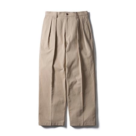 [ESFAI] DOUBLE PLEATED WIDE CHINO PANTS PPP40 (BEIGE)