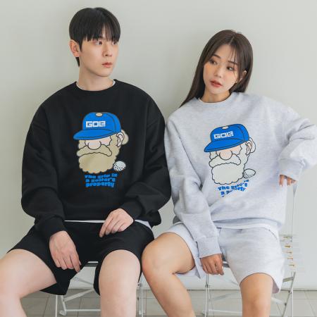 앨빈클로 마틴 골프 그립 오버핏 맨투맨 MAR695 (3 COLOR)