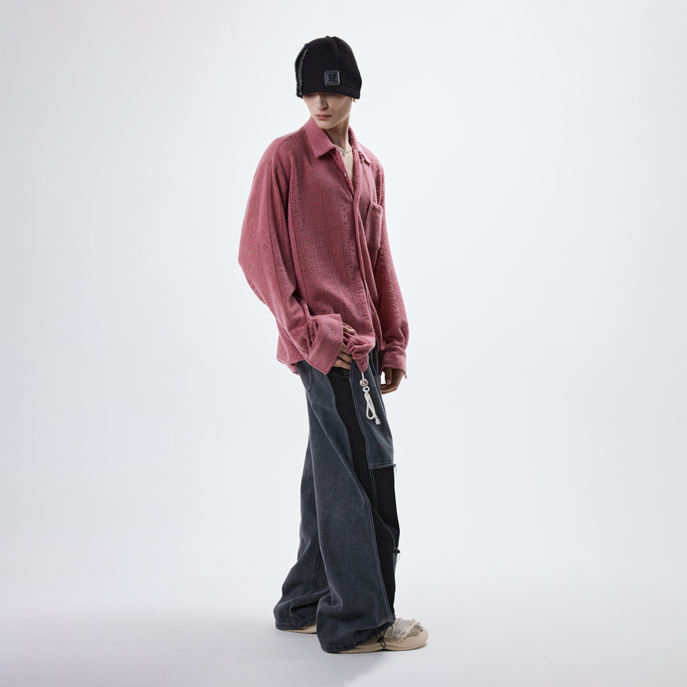 SATIIIZ】Blin Incision Wide Cotton Pants パンツ