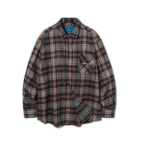 Retro Countryside Check Shirt S108 Orange