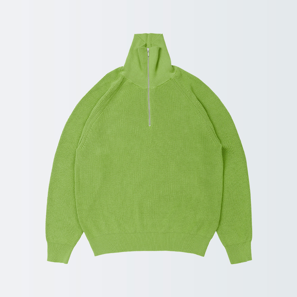 Fine Cotton cover zip Knit (AVOCADO)1