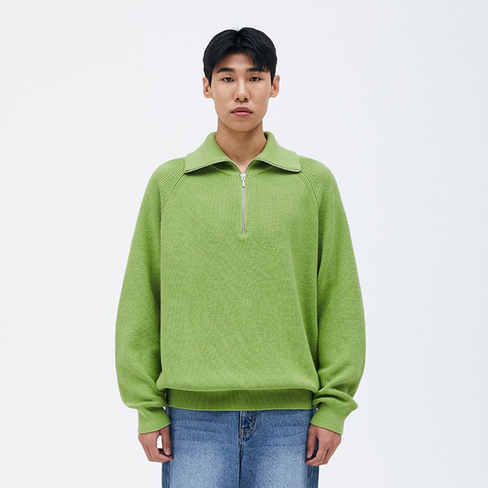 Fine Cotton cover zip Knit (AVOCADO)