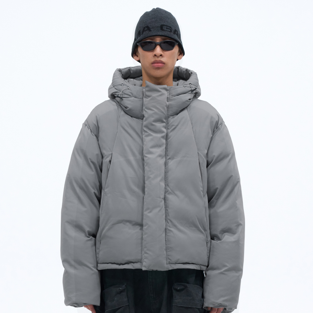 3M THINSULATE HOOD PADDING JACKET[LIGHT-GRAY]1