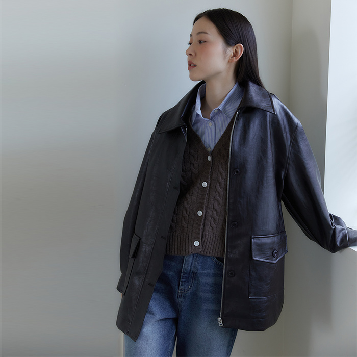 ANC CLASSIC LEATHER JACKET_BROWN