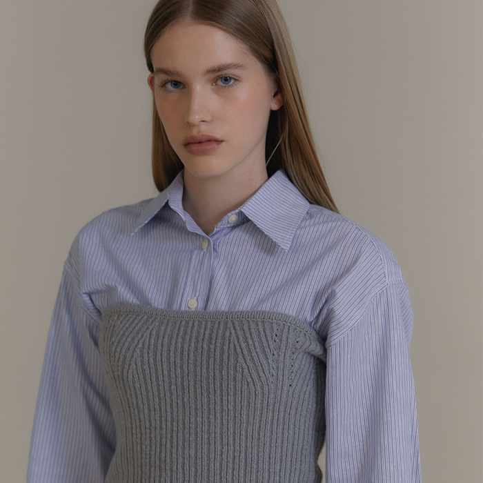 [리퍼브] [유튜버Pick] ANC BOLERO KNIT TOP SET_GREY1
