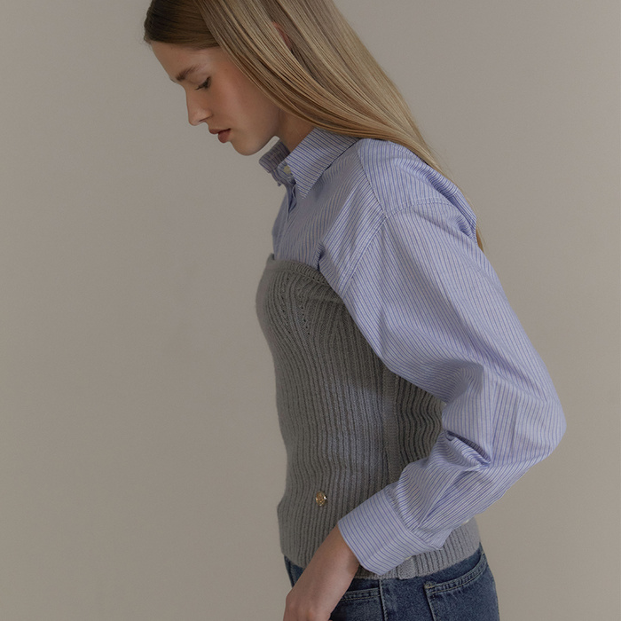 [리퍼브] [유튜버Pick] ANC BOLERO KNIT TOP SET_GREY