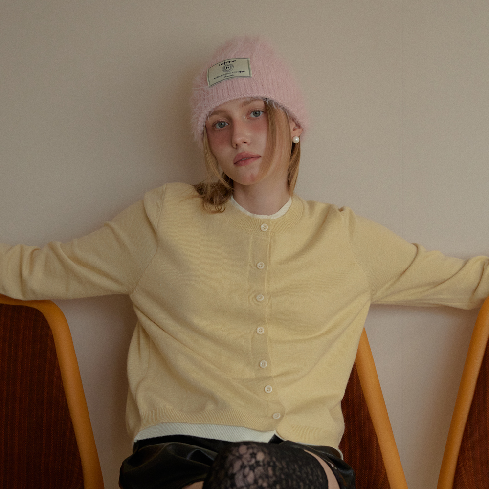 LR BASIC LAYERED CARDIGAN_YELLOW1