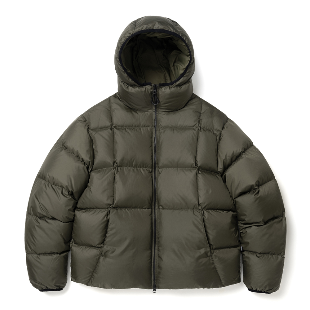 Trapezoid Down Jacket Khaki1