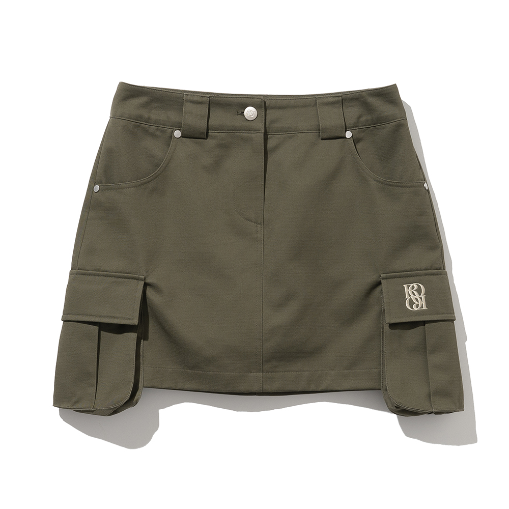 Cargo Mini Skirt Pants [KHAKI]1