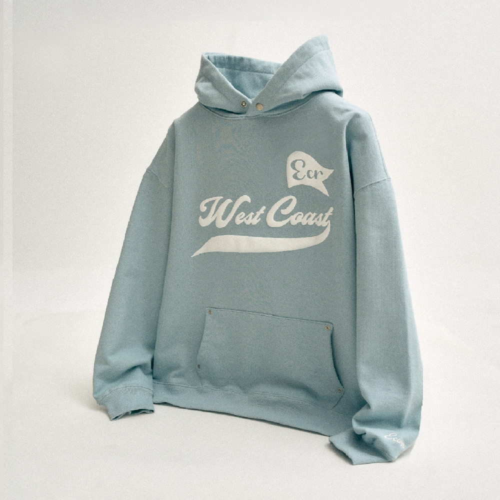 웨스트코스트 볼륨 프린트 후드티_스카이1