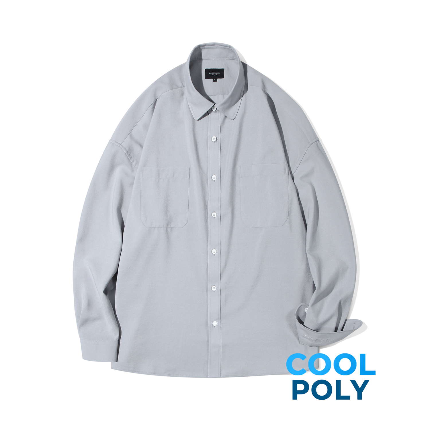 Poly Overfit Shirt S37-2 Ash Gray1