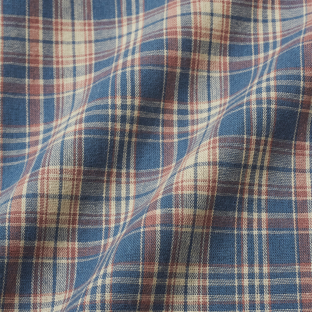 60S vintage check shirts blue