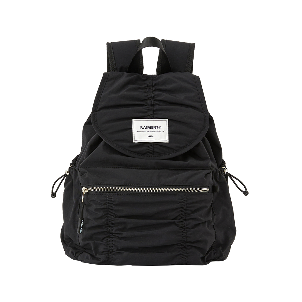 프론트 플랩 셔링 미니 백팩_블랙