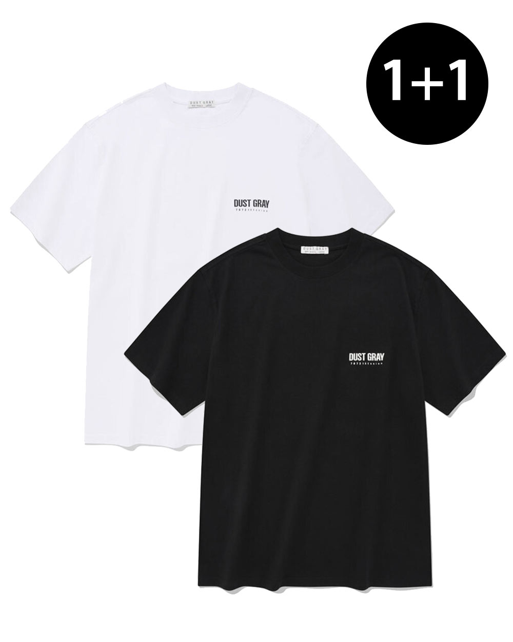 1+1 플러스라인 로고 하프 티셔츠1