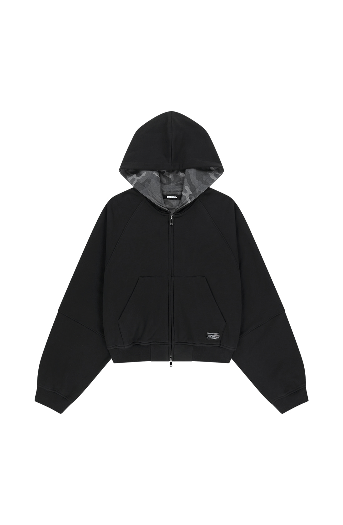 CAMO HOODIE ZIP UP [BLACK]