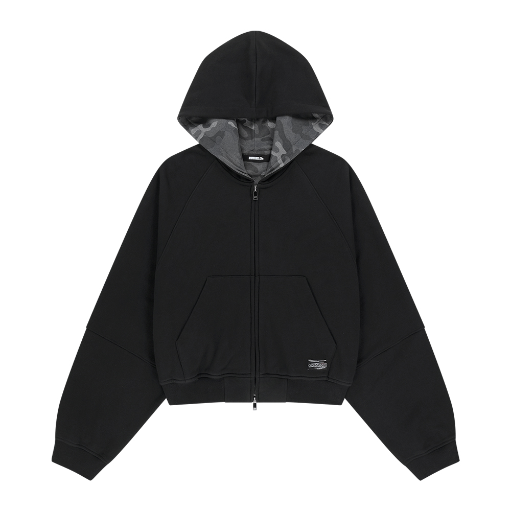 CAMO HOODIE ZIP UP [BLACK]