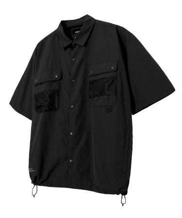 Air Hole Mash Pocket Half Shirts (Charcoal) [LSRMCSA309M]