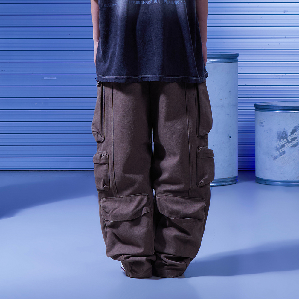 Ten pocket cargo pants_Brown