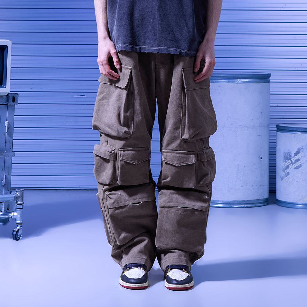 Ten pocket cargo pants_Brown