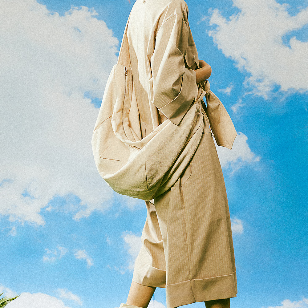 트위드 보자기 크로스 백