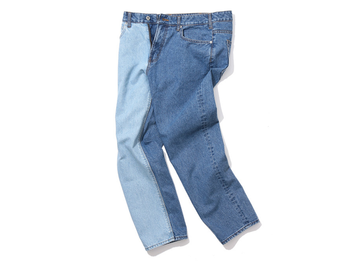 Two Face Contrast Straight Denim